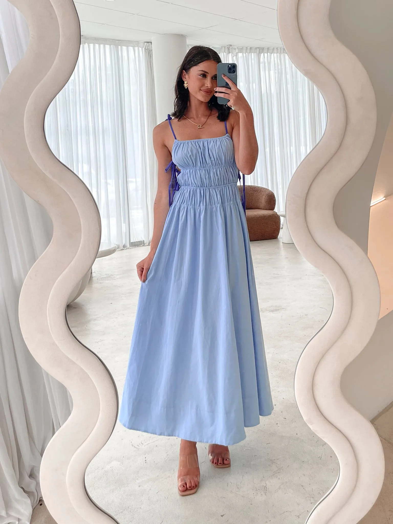 Marzeline Dress - Blue Multi sold by Esther & Co product image thumbnail 5