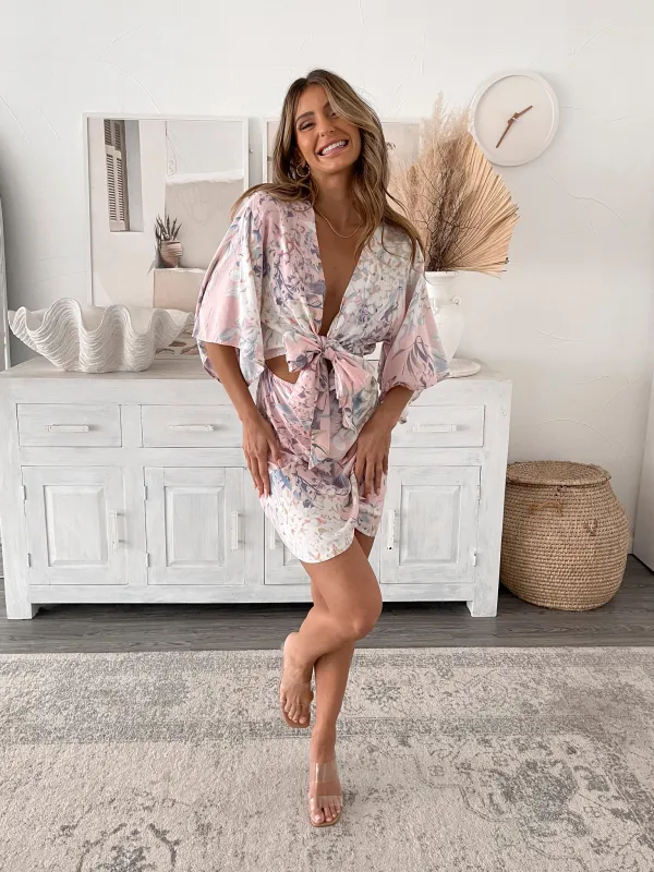 Ashtyn Dress - Pink Floral sold by Esther & Co