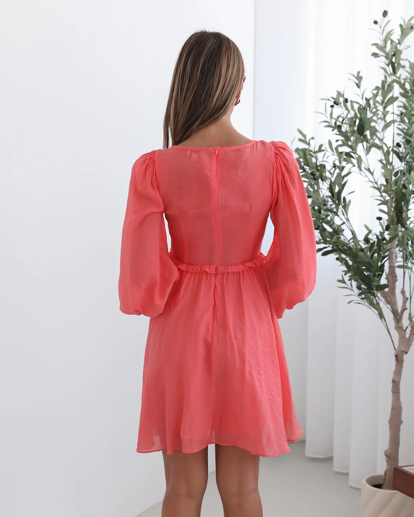 Solindra Dress - Coral sold by Esther & Co product image thumbnail 3