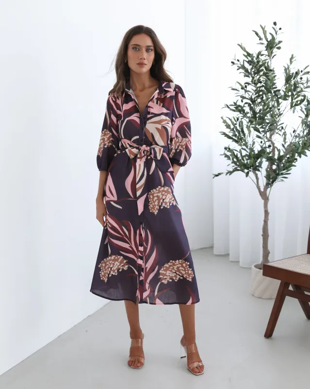 Amari Dress - Violet Floral sold by Esther & Co