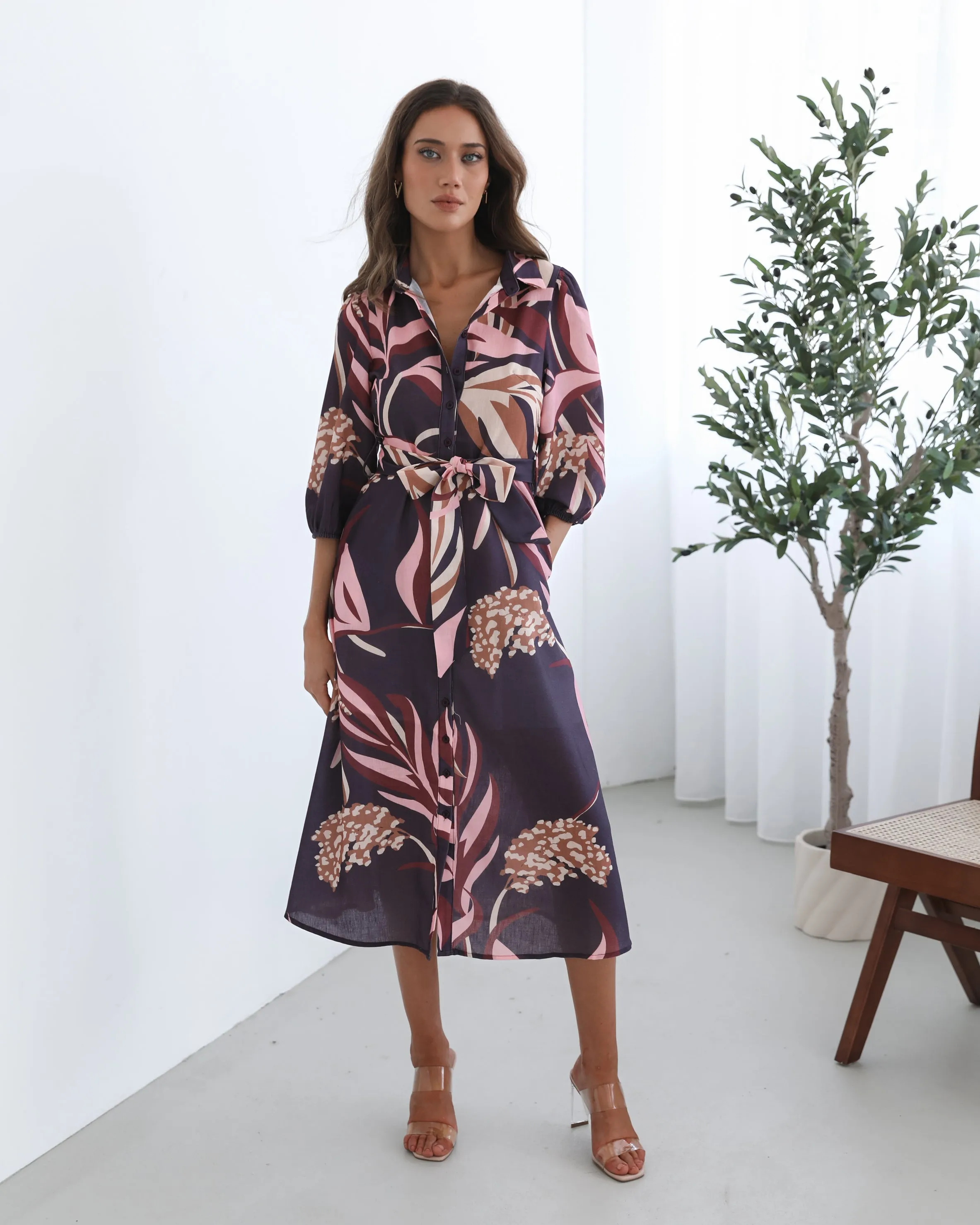 Amari Dress - Violet Floral sold by Esther & Co