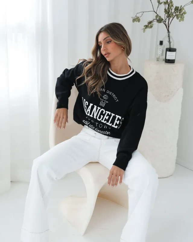 Kanoe Knit - Black Print sold by Esther & Co