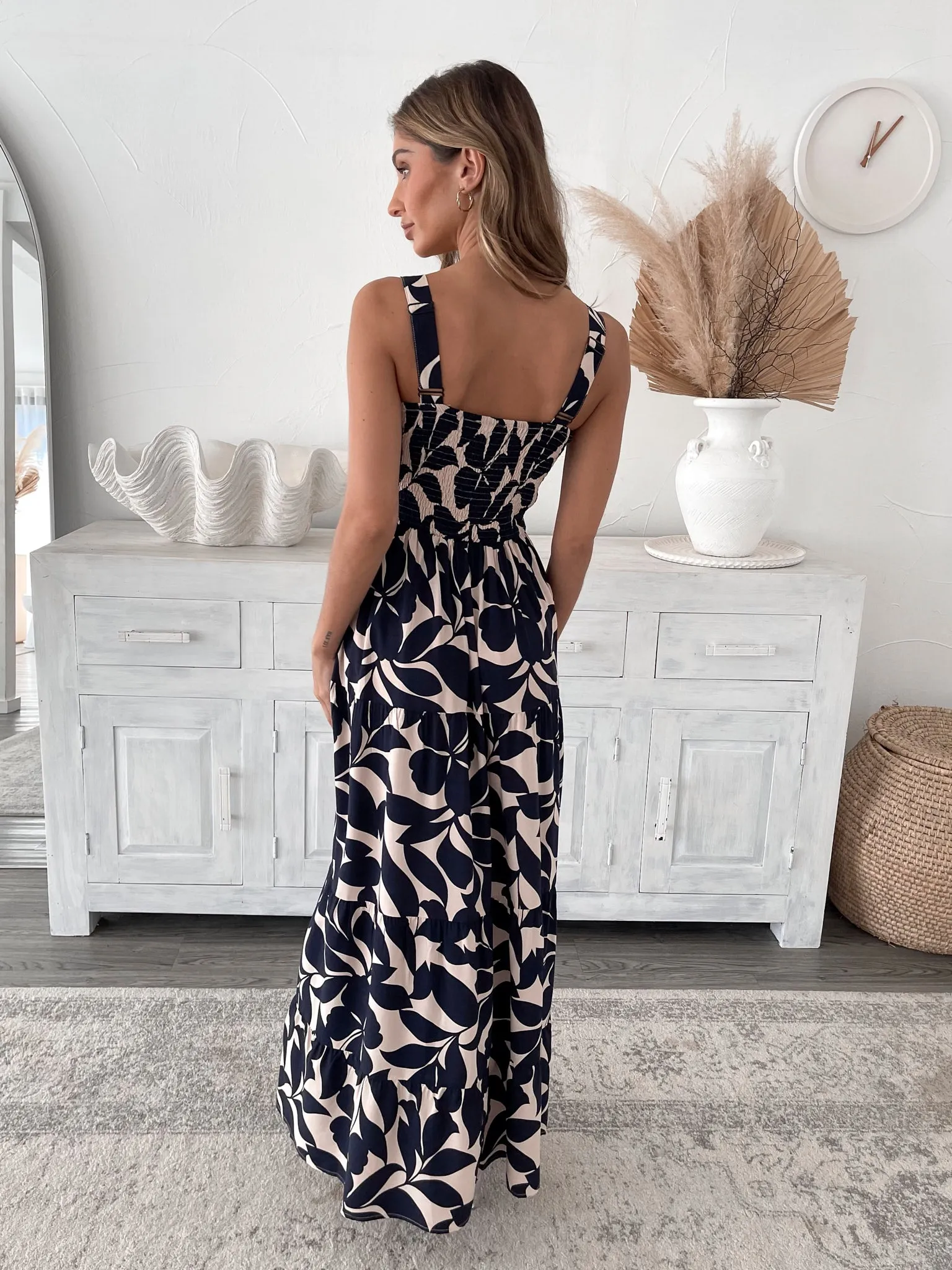 Raelynn Dress - Navy Print sold by Esther & Co product image thumbnail 4