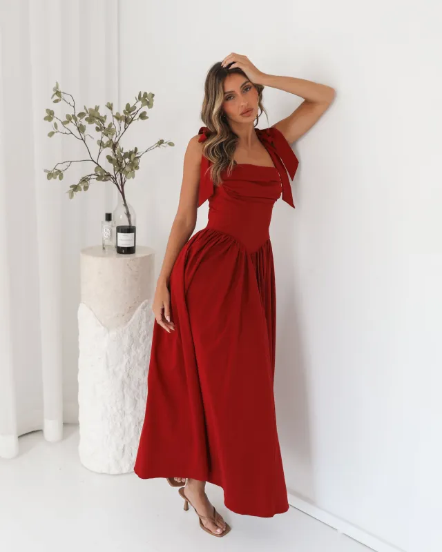 Elvianne Dress - Wine sold by Esther & Co