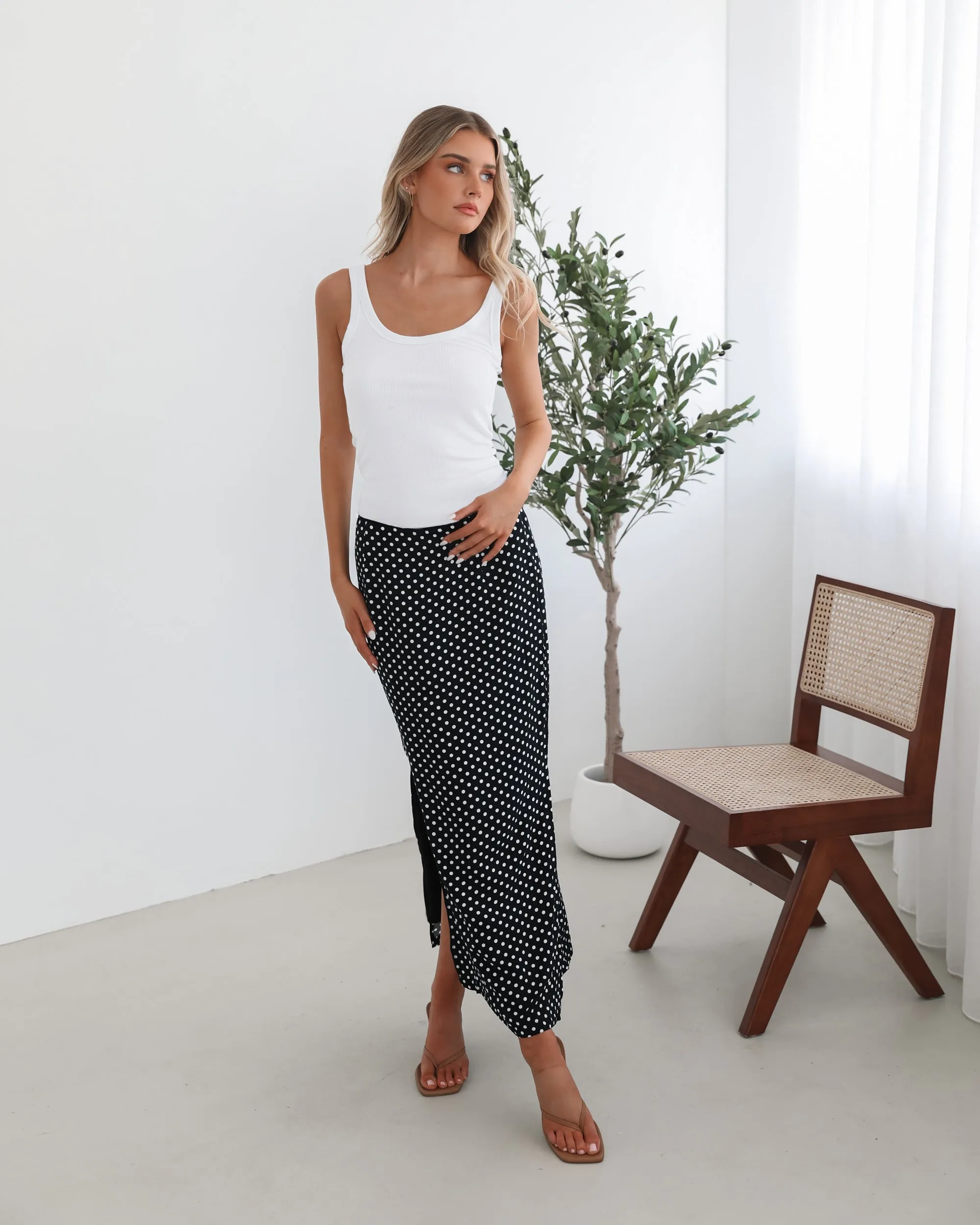 Jeannette Skirt - Black Spot sold by Esther & Co