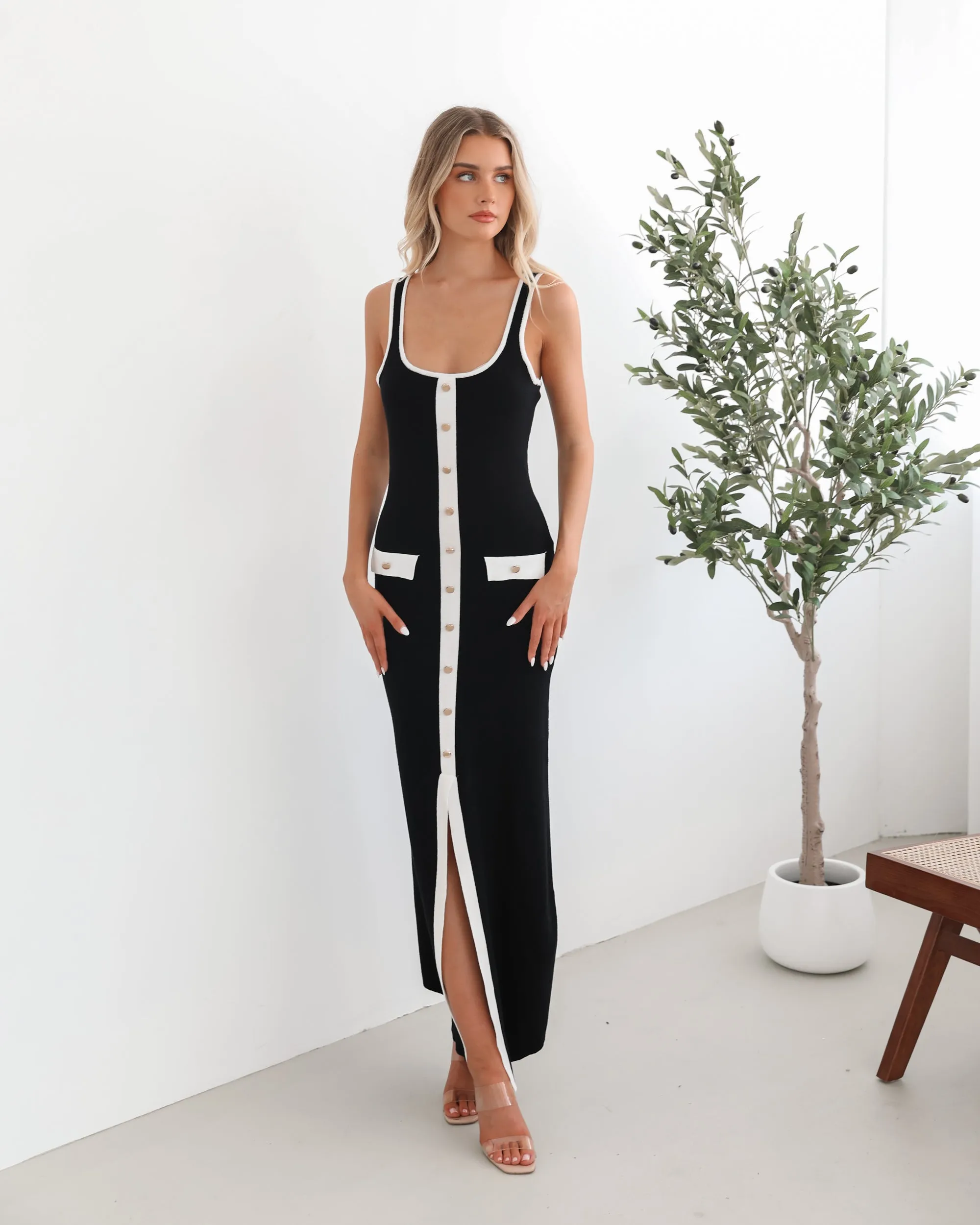 Terressia Knit Dress - Black Multi sold by Esther & Co product image thumbnail 4