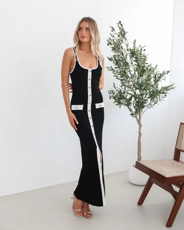 Terressia Knit Dress - Black Multi sold by Esther & Co