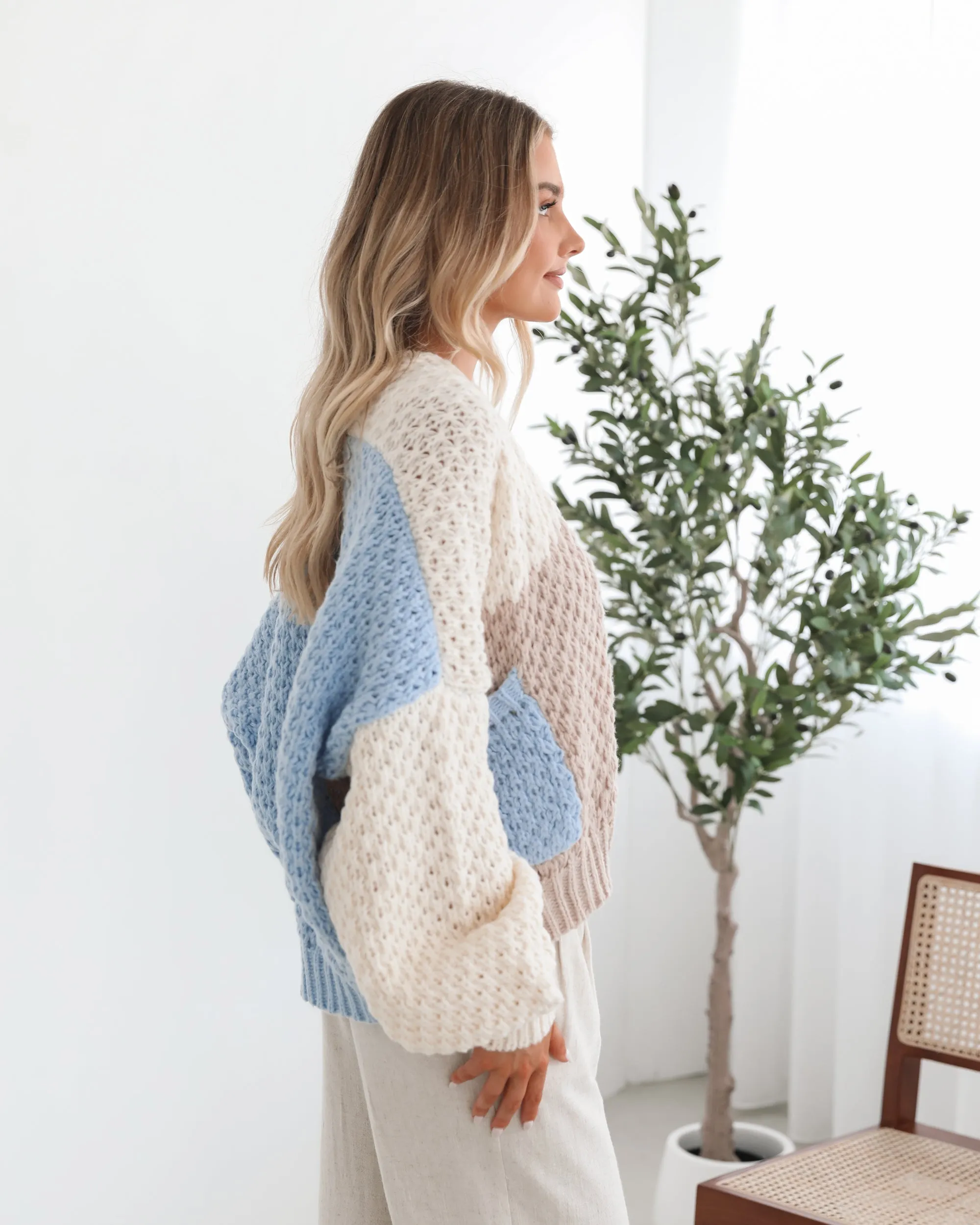Elvia Cardigan - Blue Multi sold by Esther & Co product image thumbnail 2