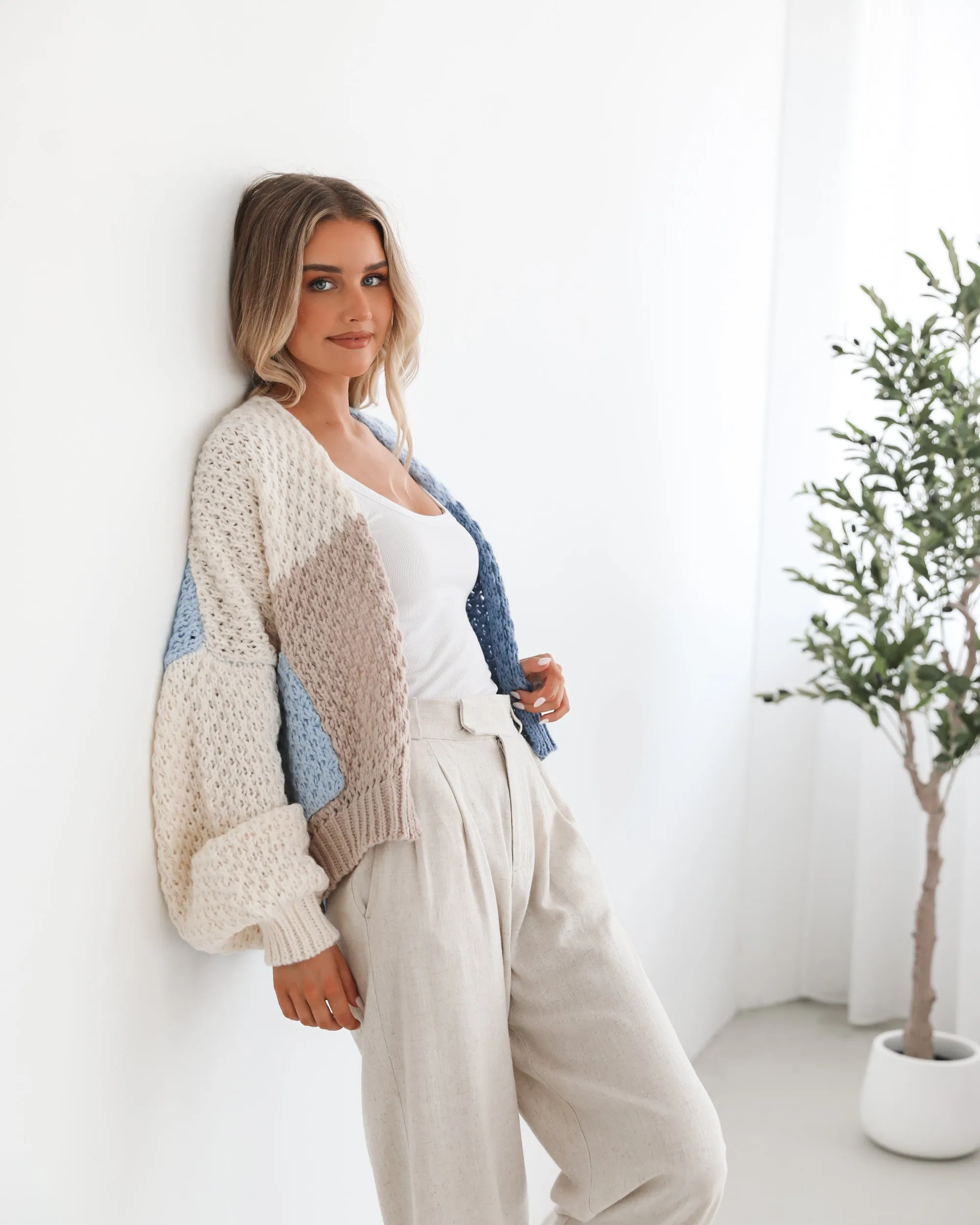 Elvia Cardigan - Blue Multi sold by Esther & Co product image thumbnail 5