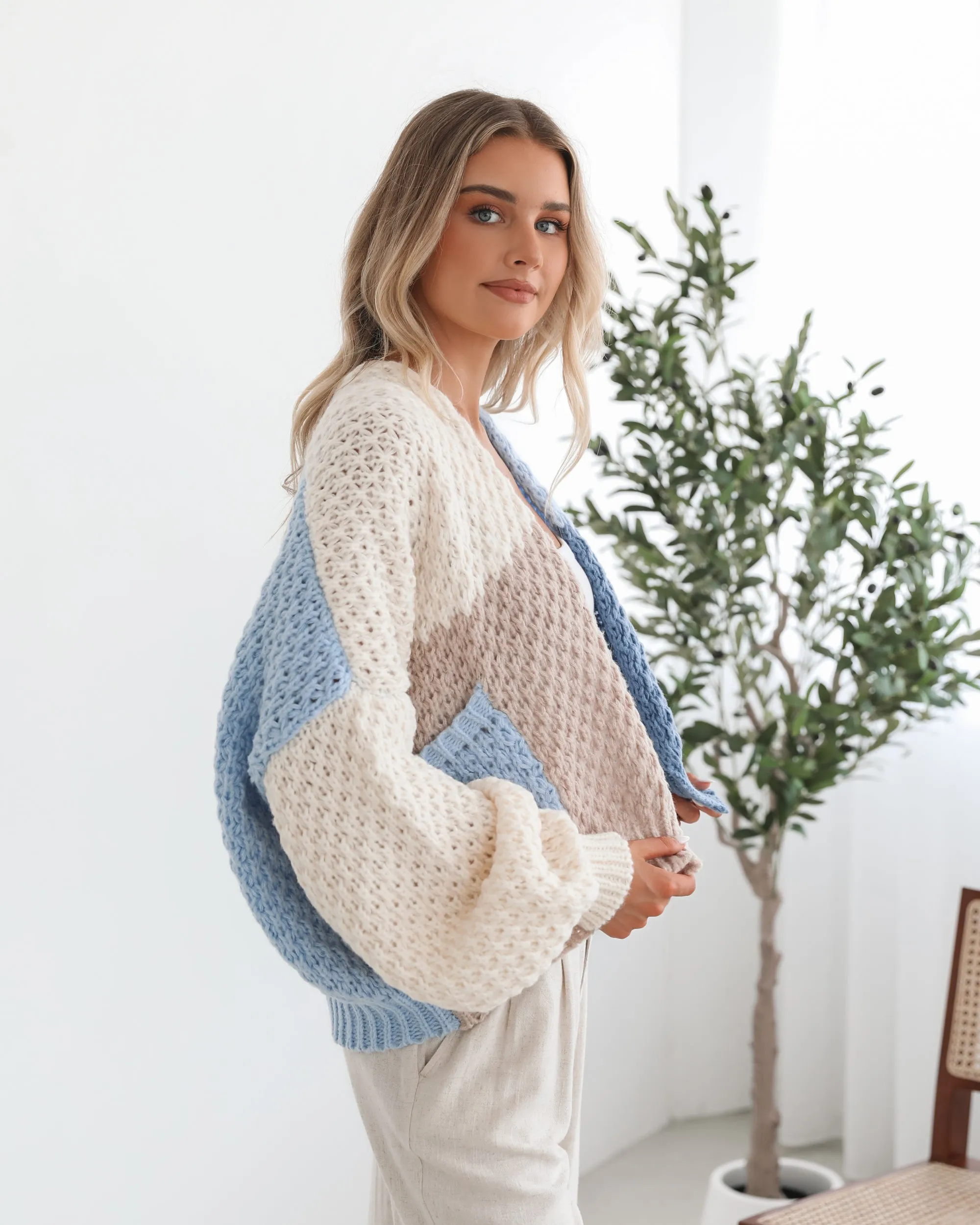 Elvia Cardigan - Blue Multi sold by Esther & Co product image thumbnail 4