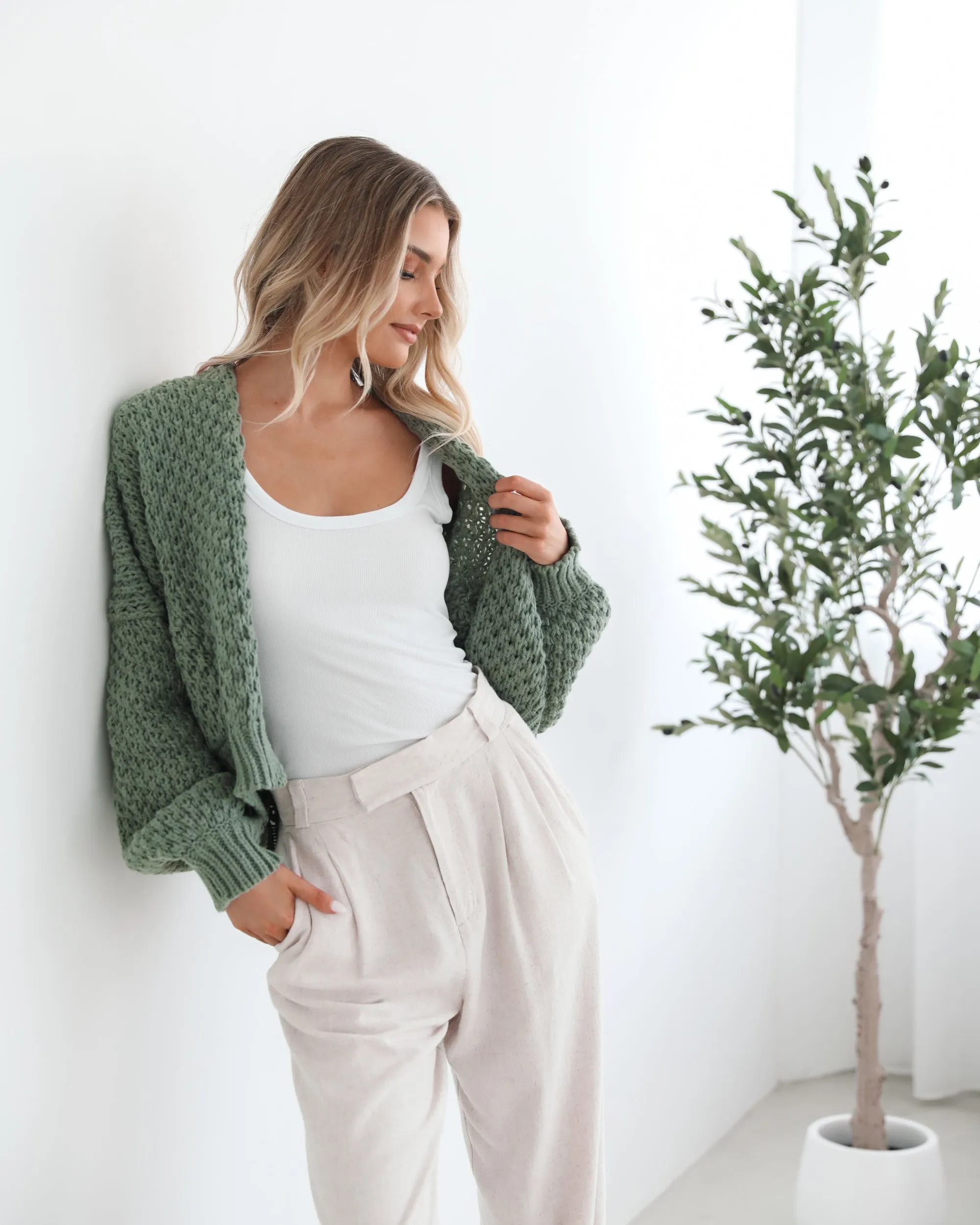 Dorine Cardigan - Forest Green sold by Esther & Co product image thumbnail 5