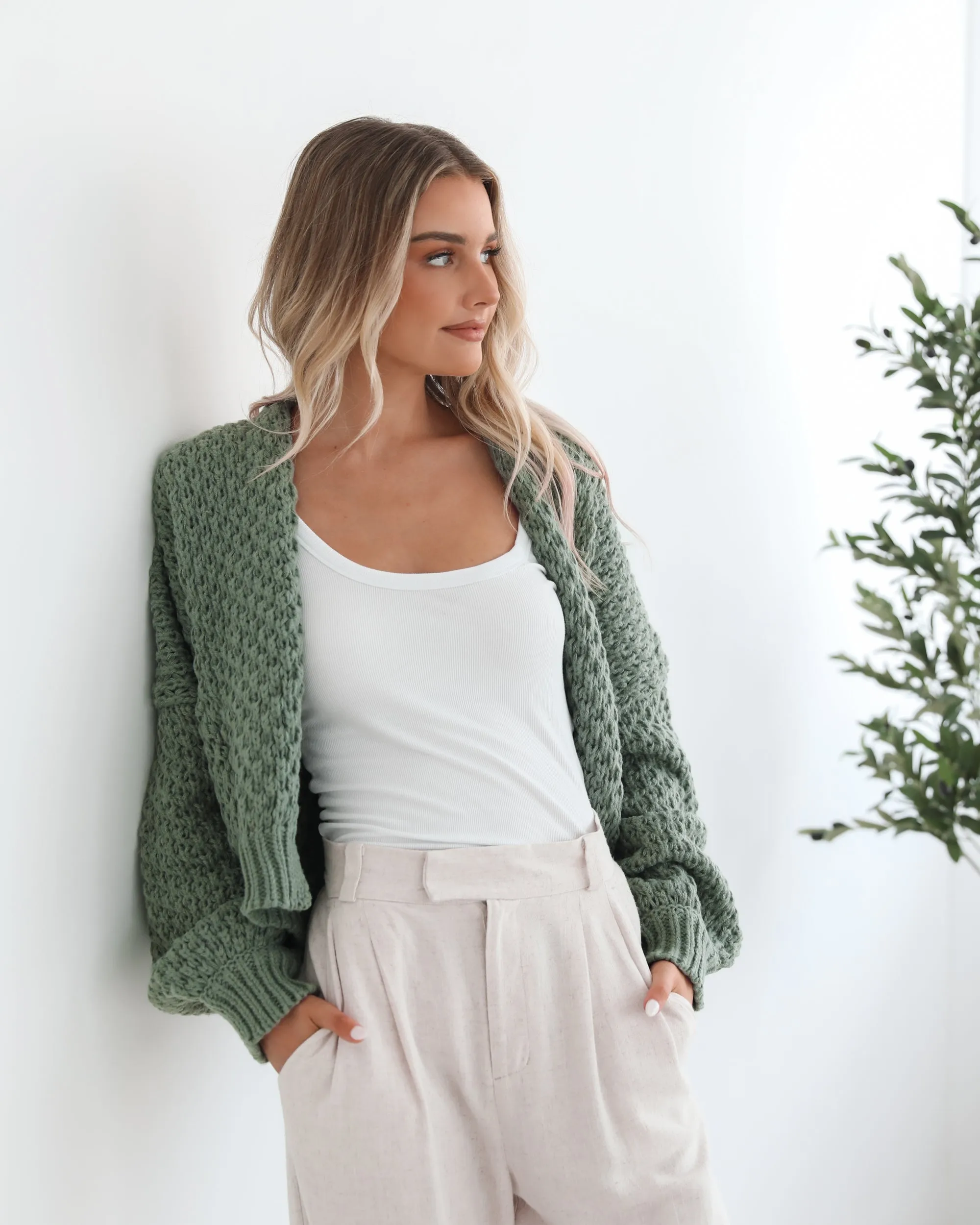 Dorine Cardigan - Forest Green sold by Esther & Co product image thumbnail 4