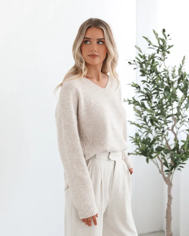 Venessa Knit - Beige sold by Esther & Co