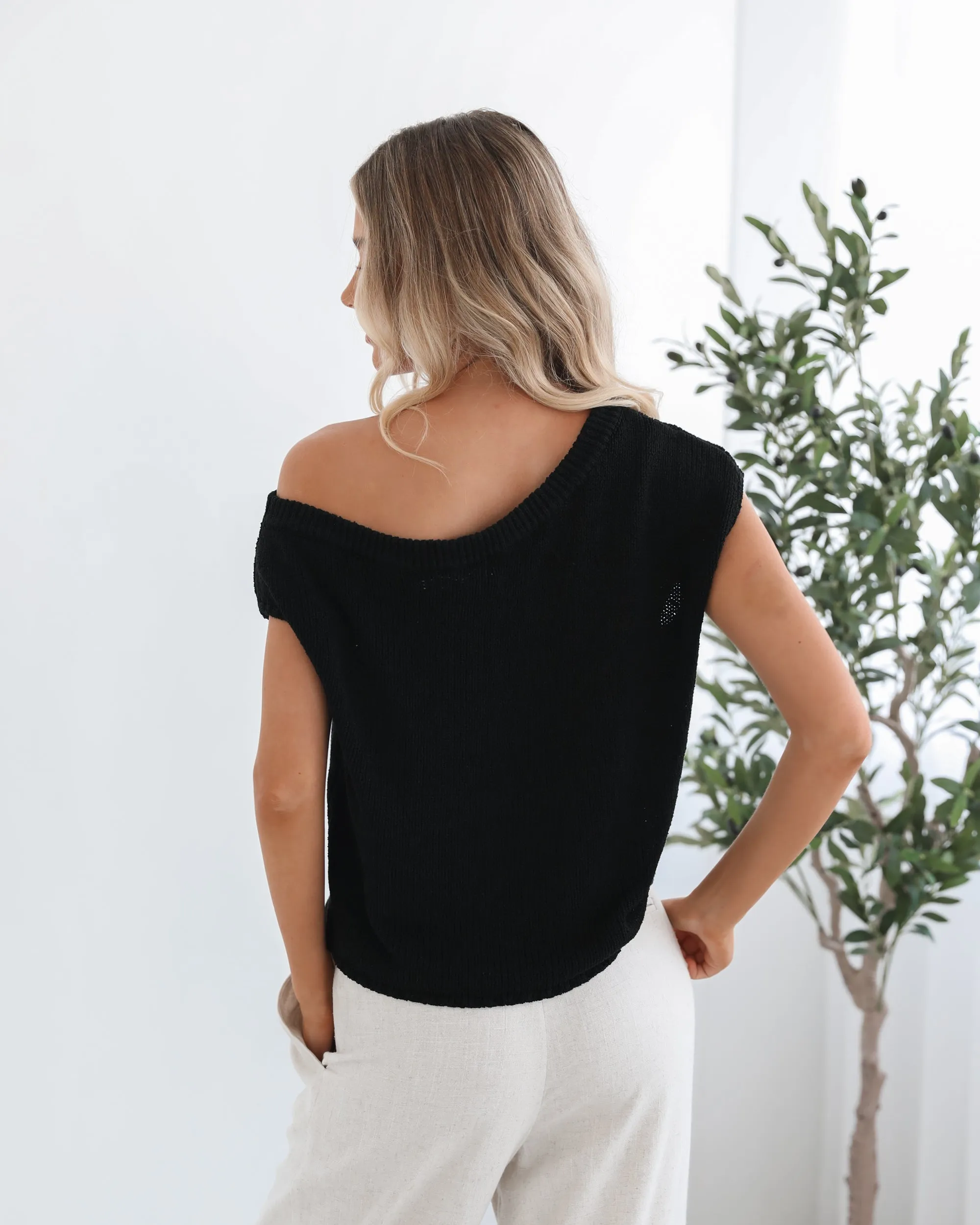 Tiera Knit Top - Black sold by Esther & Co product image thumbnail 3