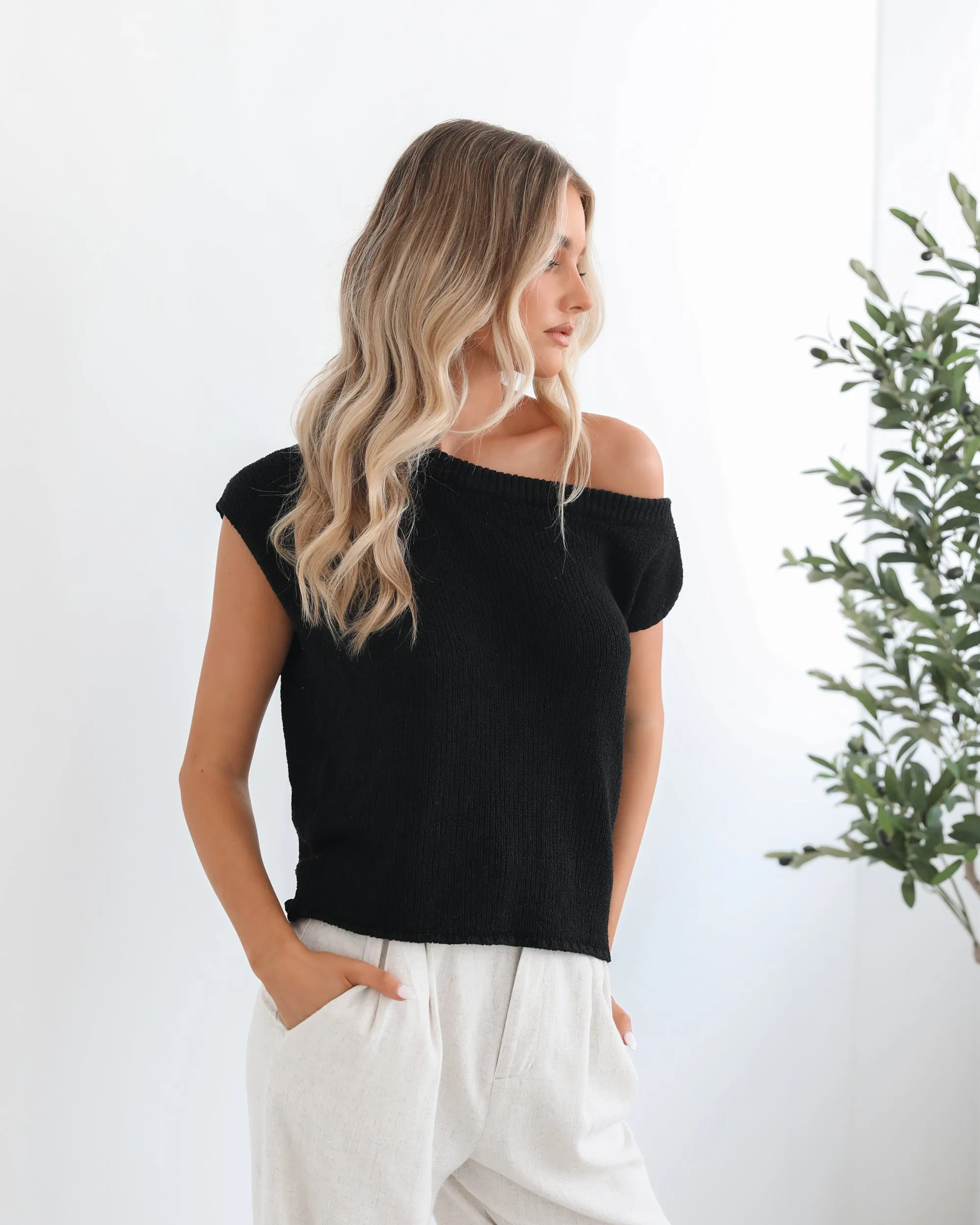 Tiera Knit Top - Black sold by Esther & Co product image thumbnail 4