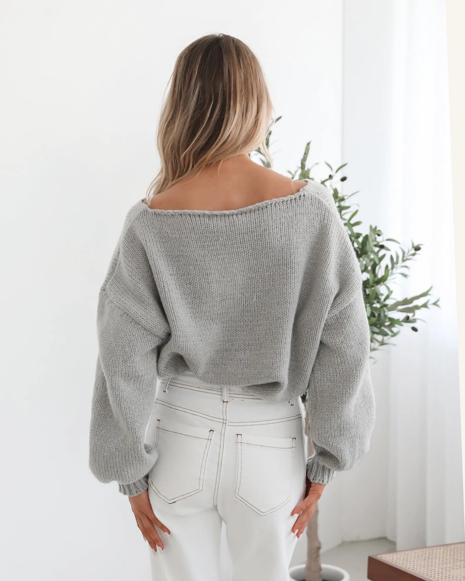 Lyla Knit - Grey Print sold by Esther & Co product image thumbnail 3