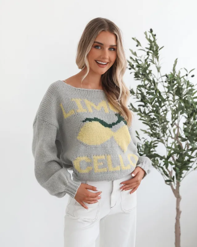 Lyla Knit - Grey Print sold by Esther & Co