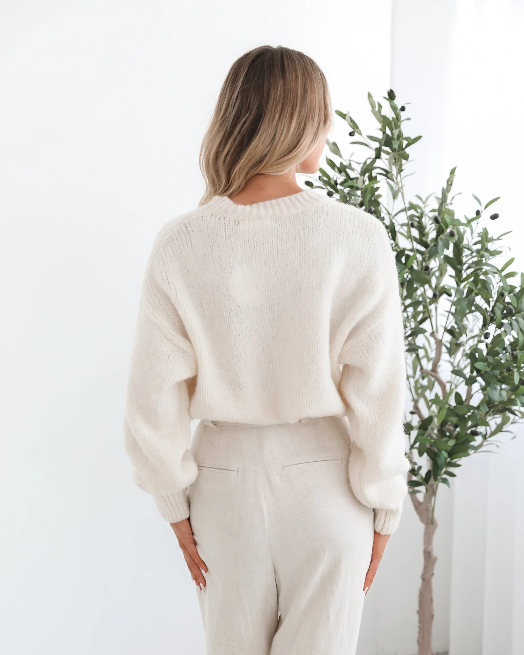 Adelaine Knit - Cream Print sold by Esther & Co product image thumbnail 3