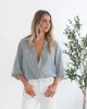 Rosalia Shirt - Blue Stripe sold by Esther & Co