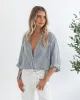 Rosalia Shirt - Blue Stripe sold by Esther & Co