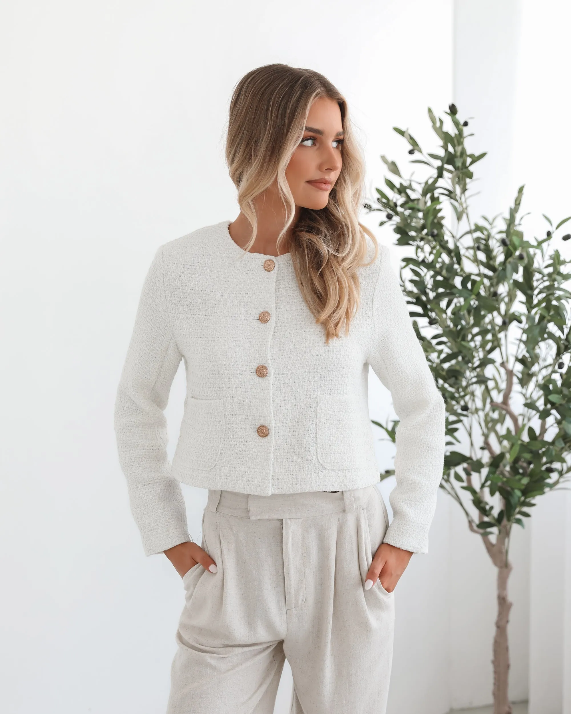 Valdivia Jacket - White sold by Esther & Co product image thumbnail 4