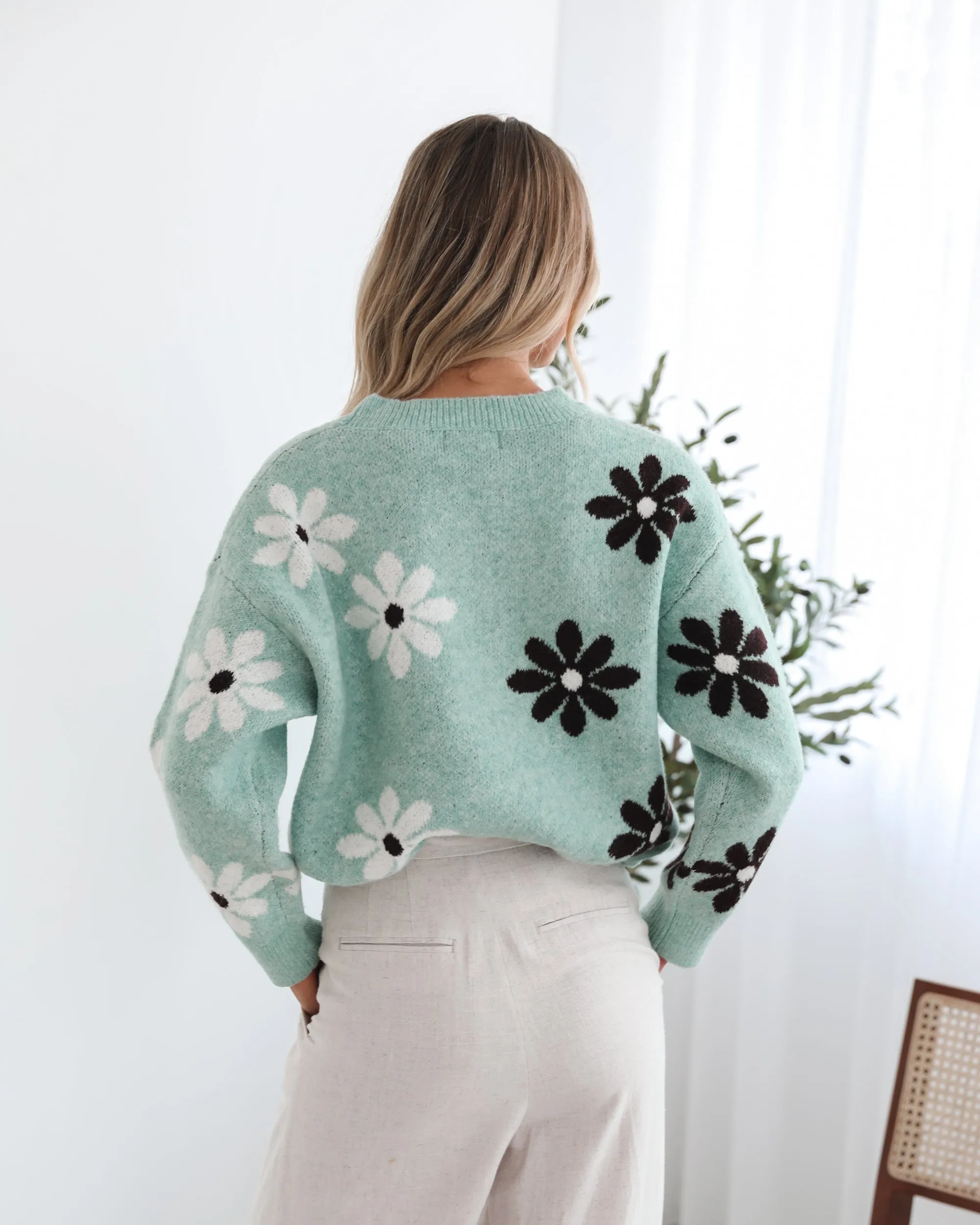 Edeline Knit - Sage Floral sold by Esther & Co product image thumbnail 3