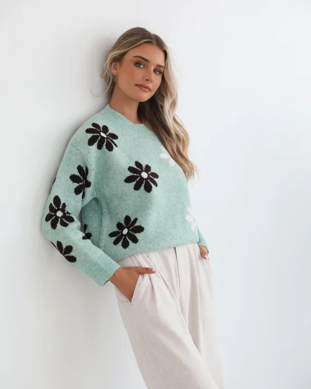 Edeline Knit - Sage Floral sold by Esther & Co
