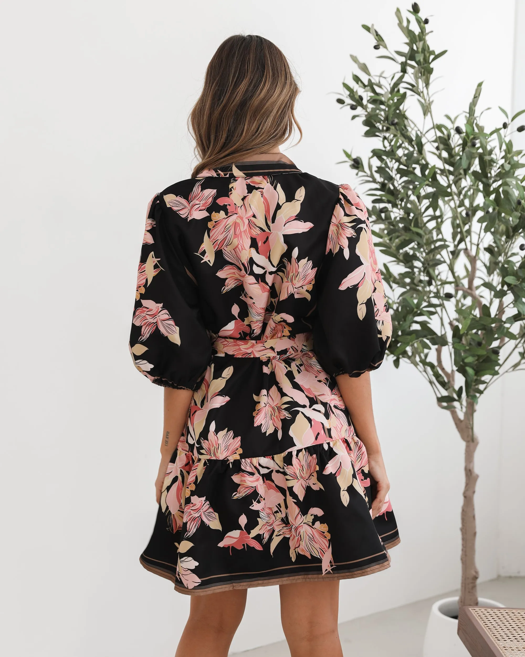 Jolette Dress - Black Floral sold by Esther & Co product image thumbnail 3