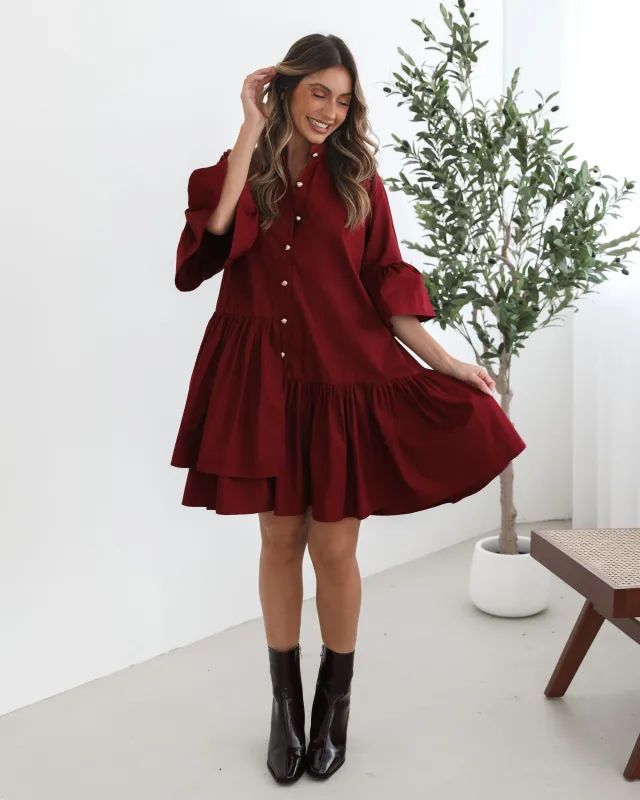 Araina Dress - Wine sold by Esther & Co