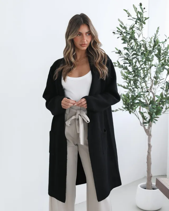 Carranza Coatigan - Black sold by Esther & Co