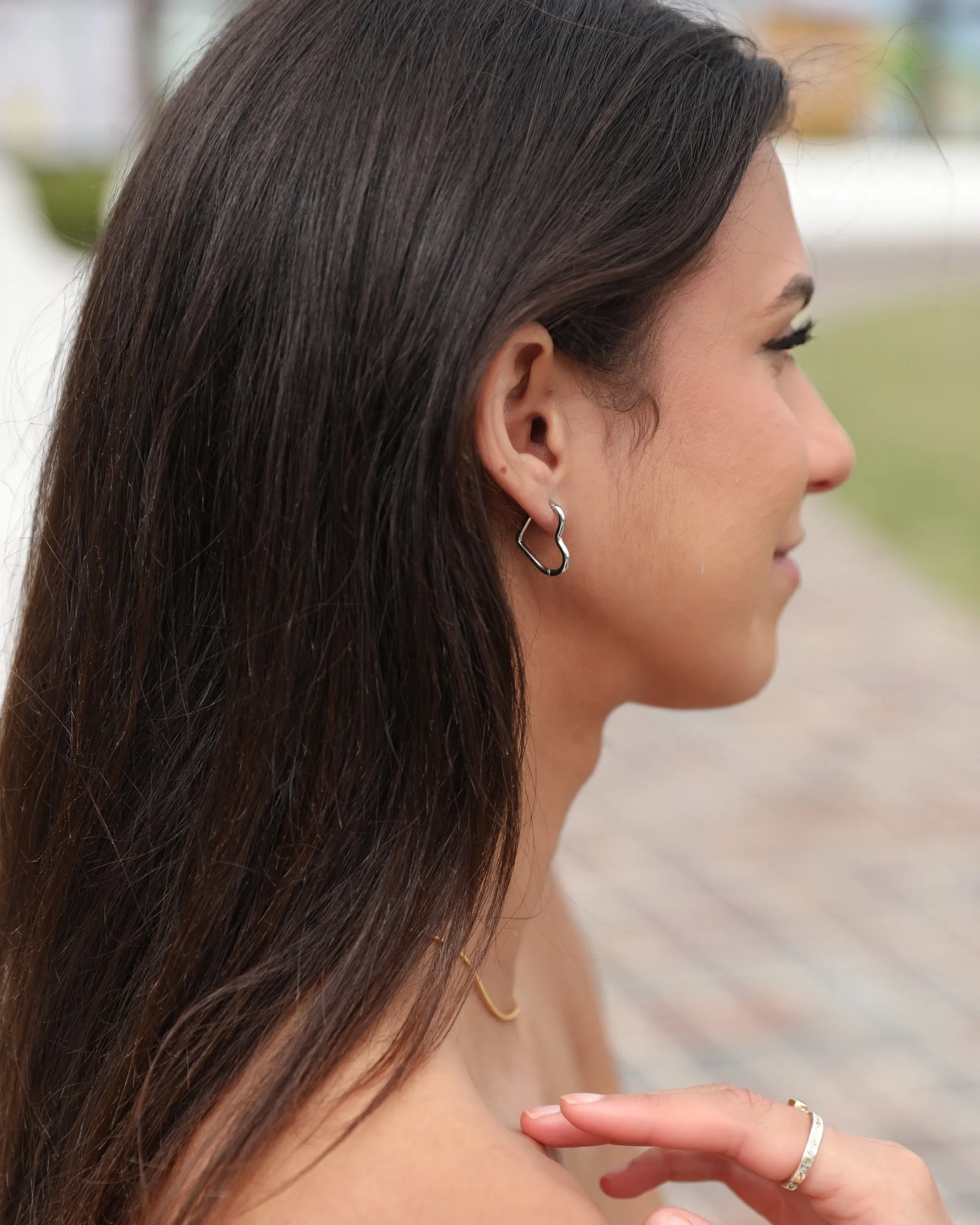 Helia Earrings - Silver sold by Esther & Co product image thumbnail 3