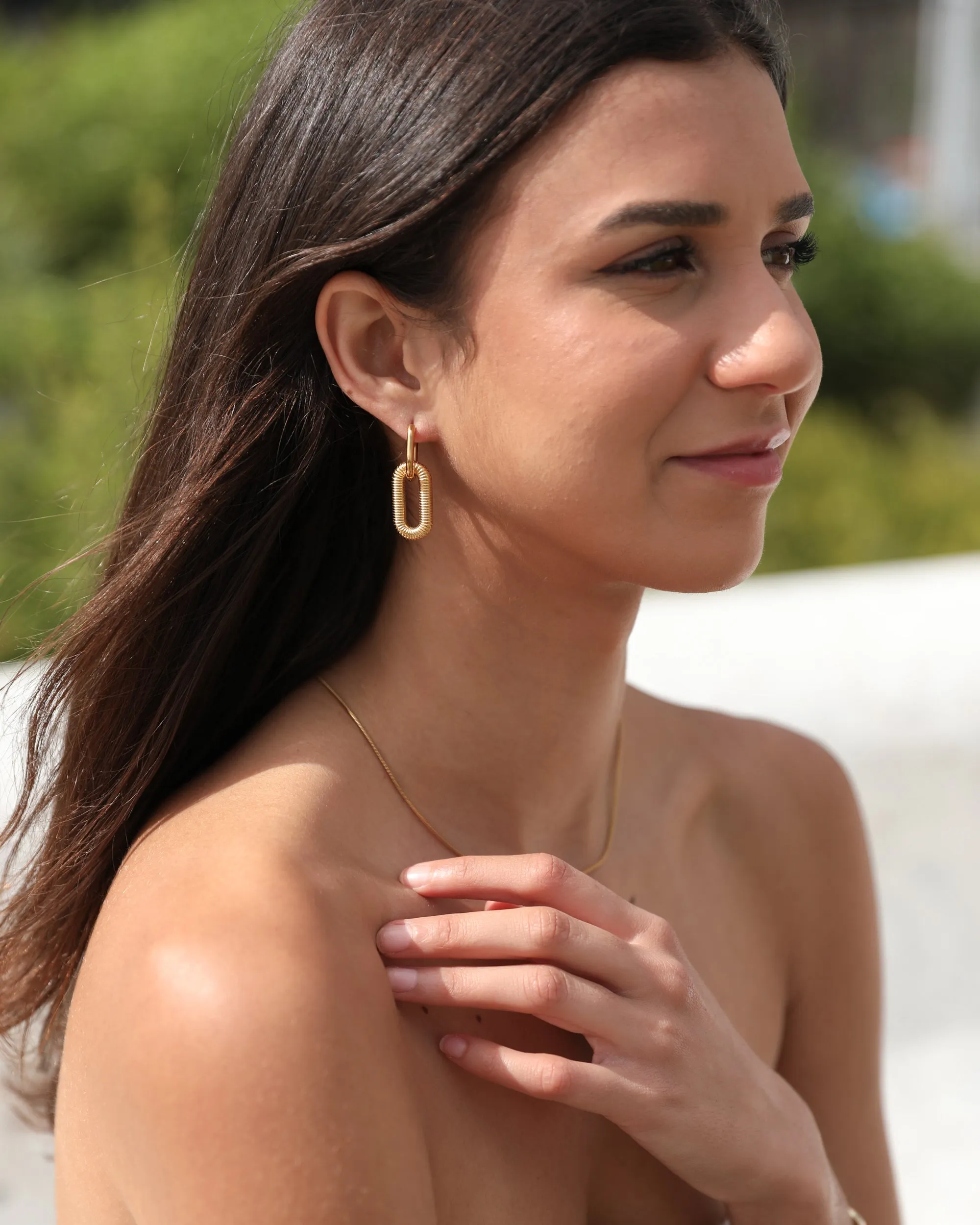 Eliora Earrings - Gold sold by Esther & Co product image thumbnail 4