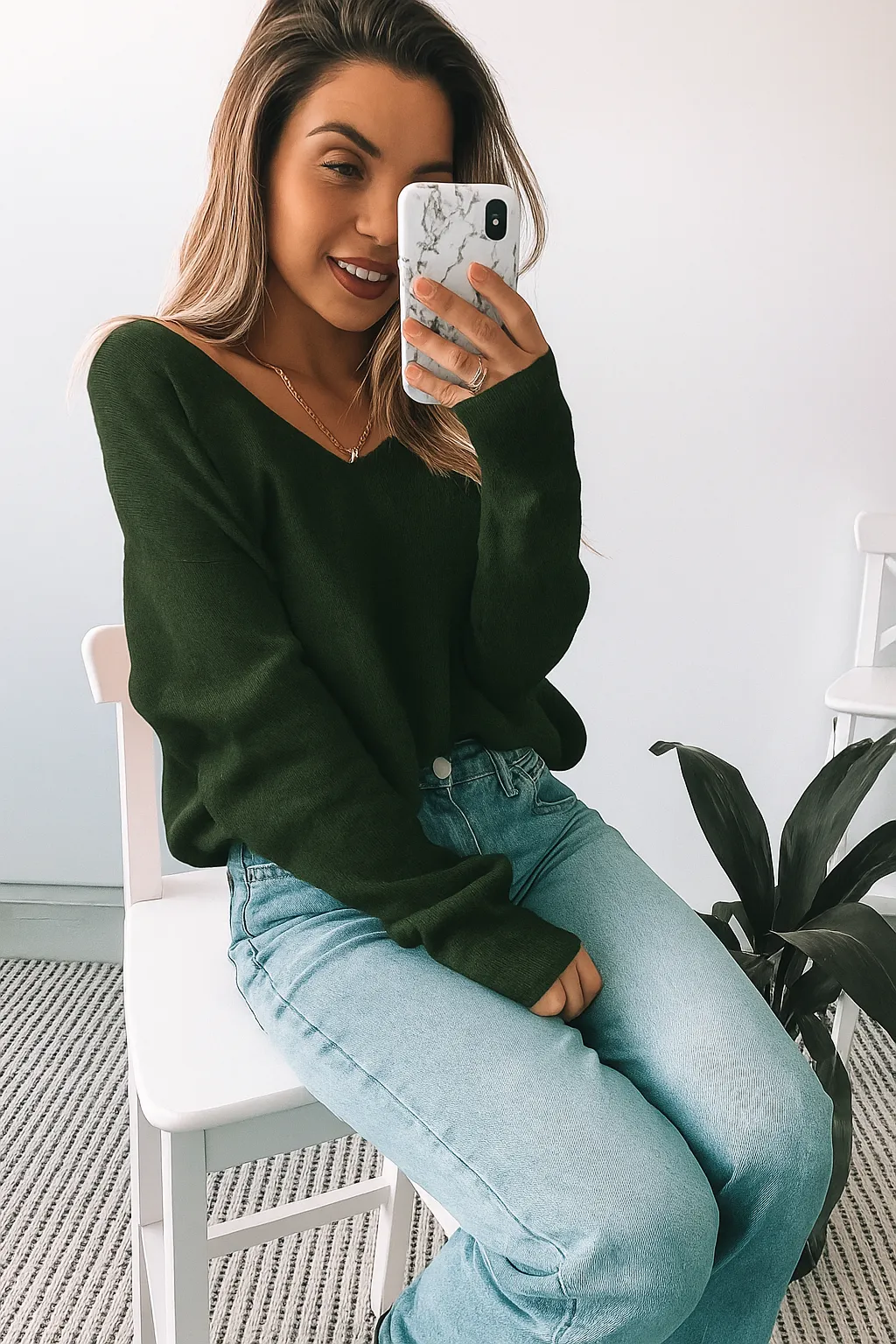 Frosty Knit - Dark Green sold by Esther & Co product image thumbnail 2