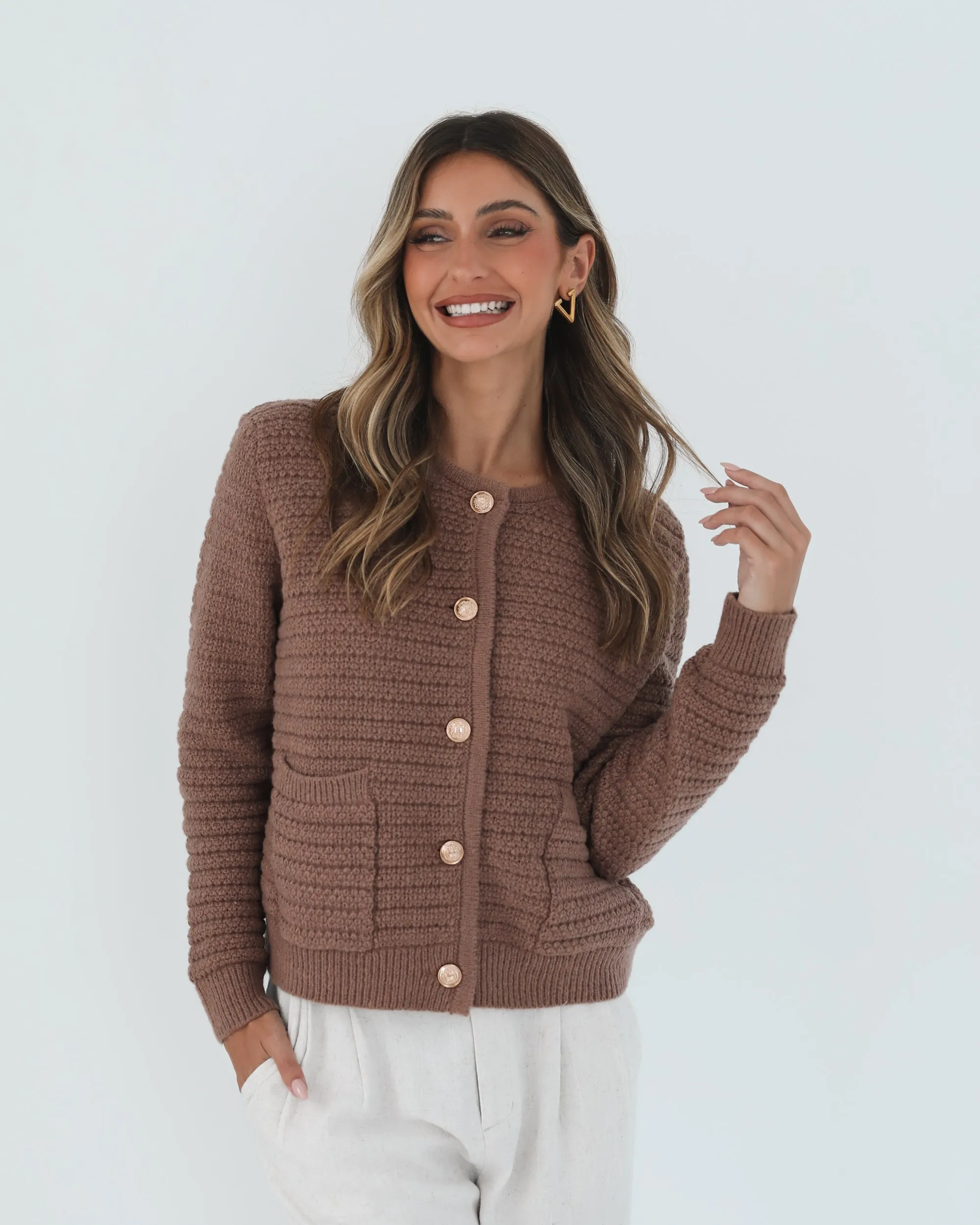 Anora Cardigan - Mocha sold by Esther & Co product image thumbnail 3