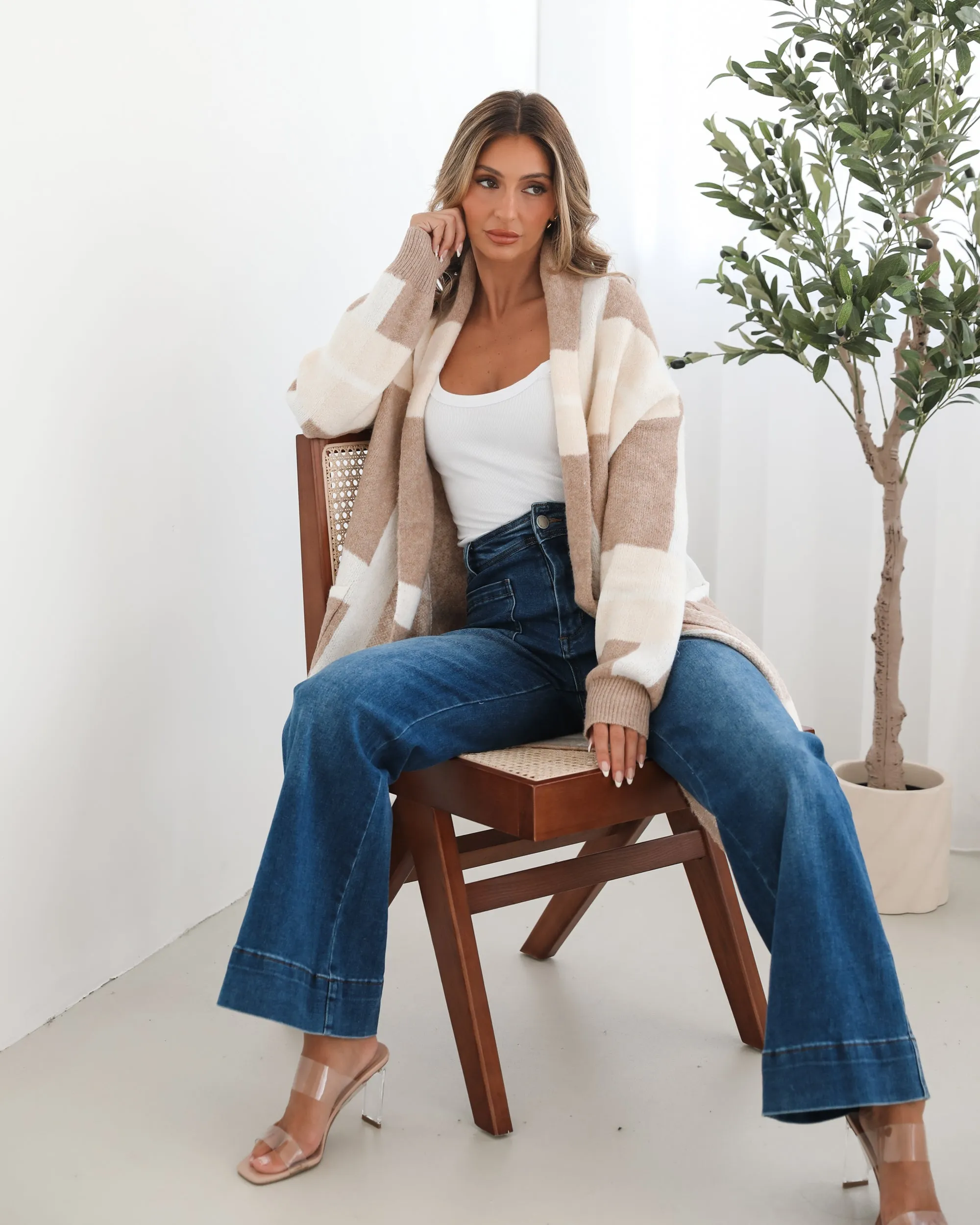 Avada Coatigan - Cream Multi sold by Esther & Co product image thumbnail 4