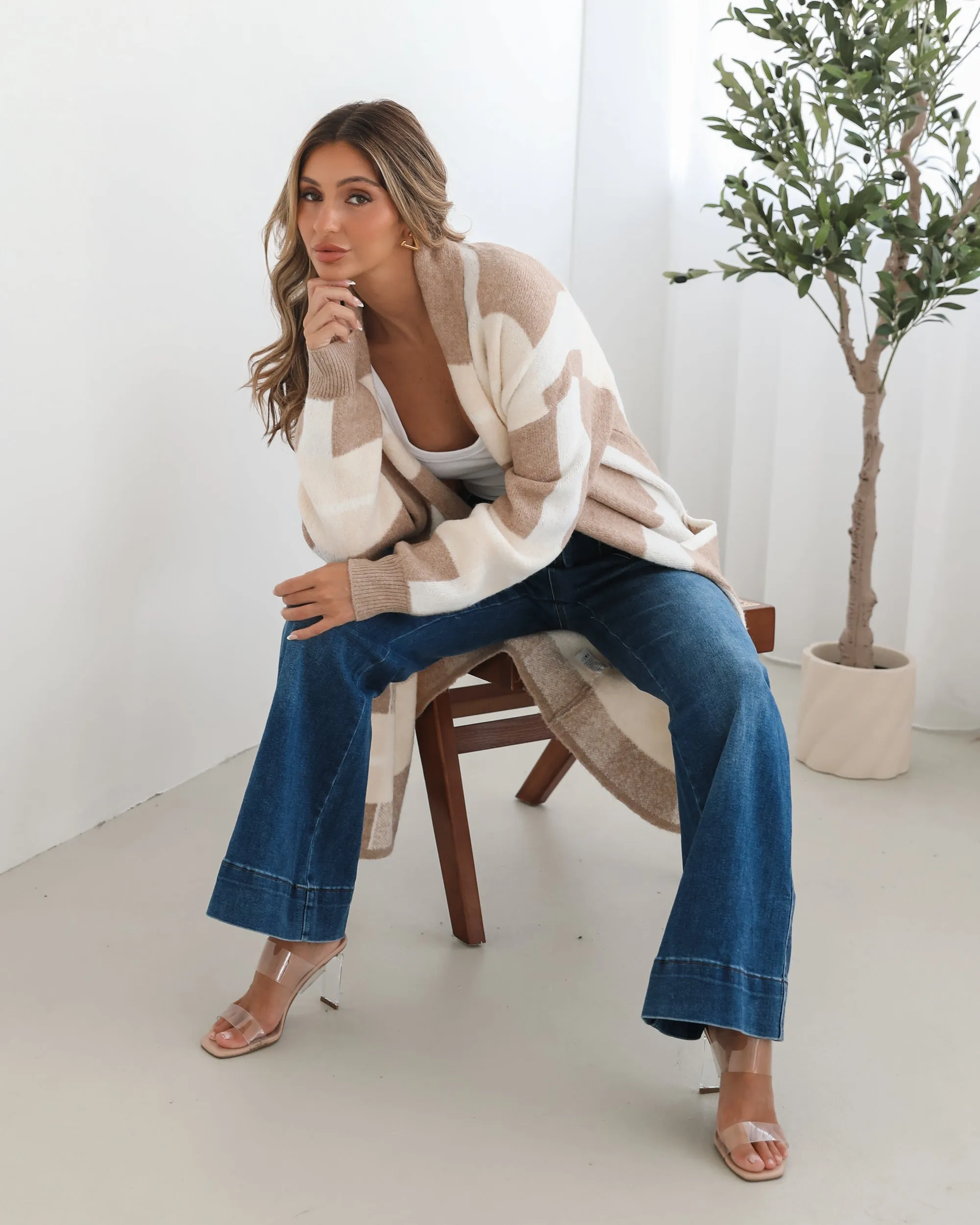 Avada Coatigan - Cream Multi sold by Esther & Co product image thumbnail 5