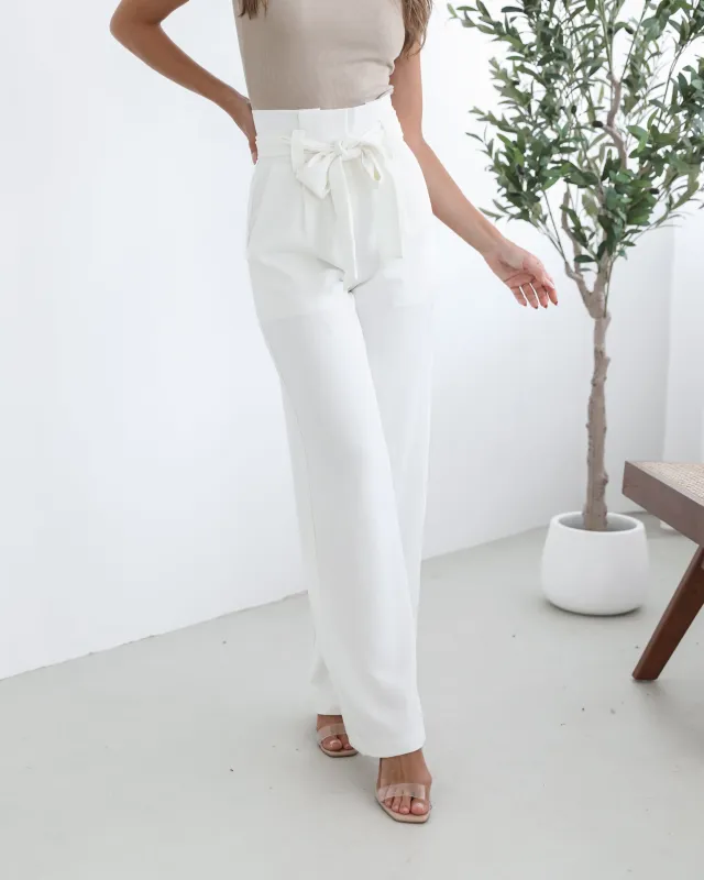 Alma Pants - White sold by Esther & Co