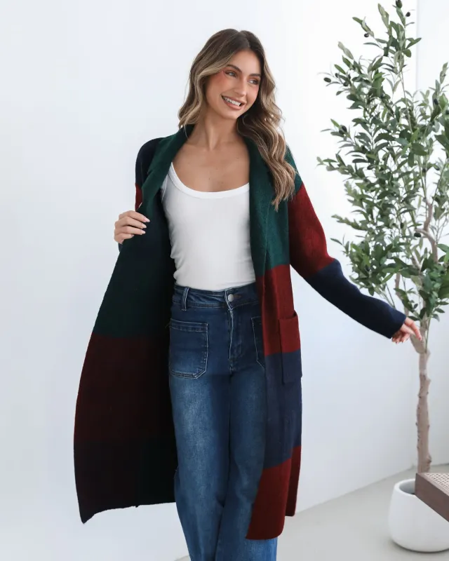 Perrine Coatigan - Wine Check sold by Esther & Co