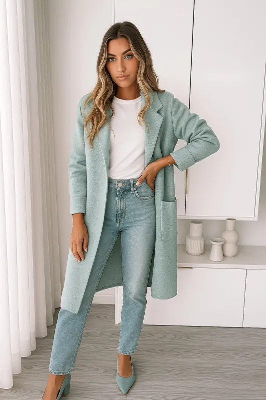 Evielyn Coatigan - Mint sold by Esther & Co
