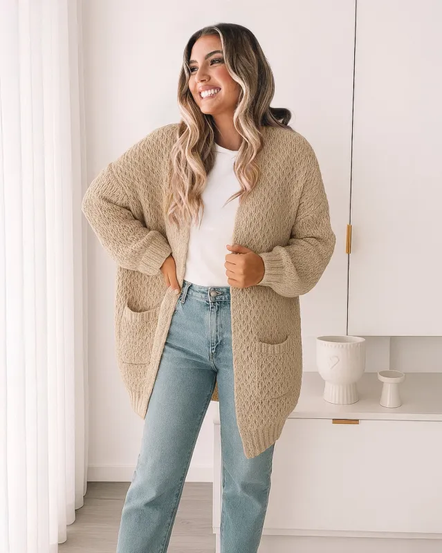 Ladrie Cardigan - Beige sold by Esther & Co