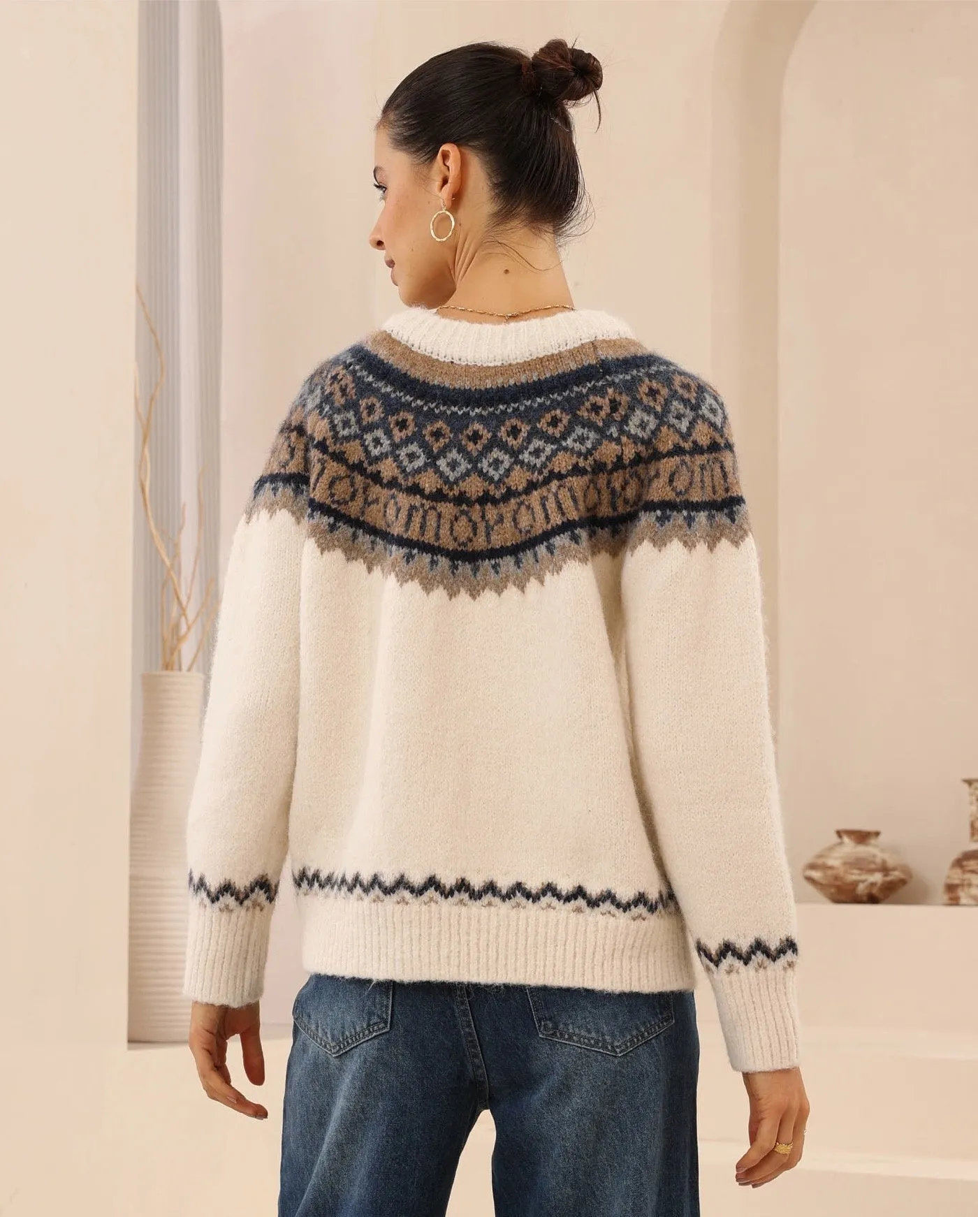 Elyska Cardigan - Beige Print sold by Esther & Co product image thumbnail 3