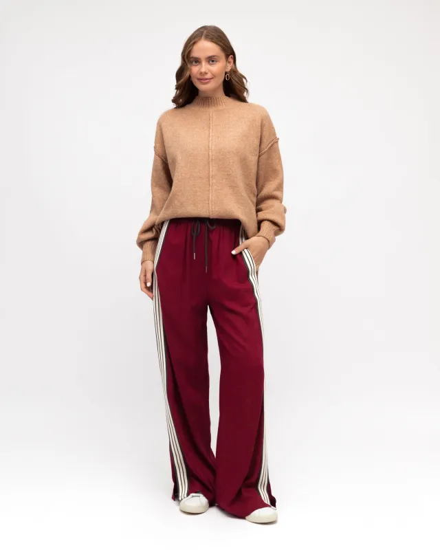 Iverie Pants - Maroon Multi sold by Esther & Co