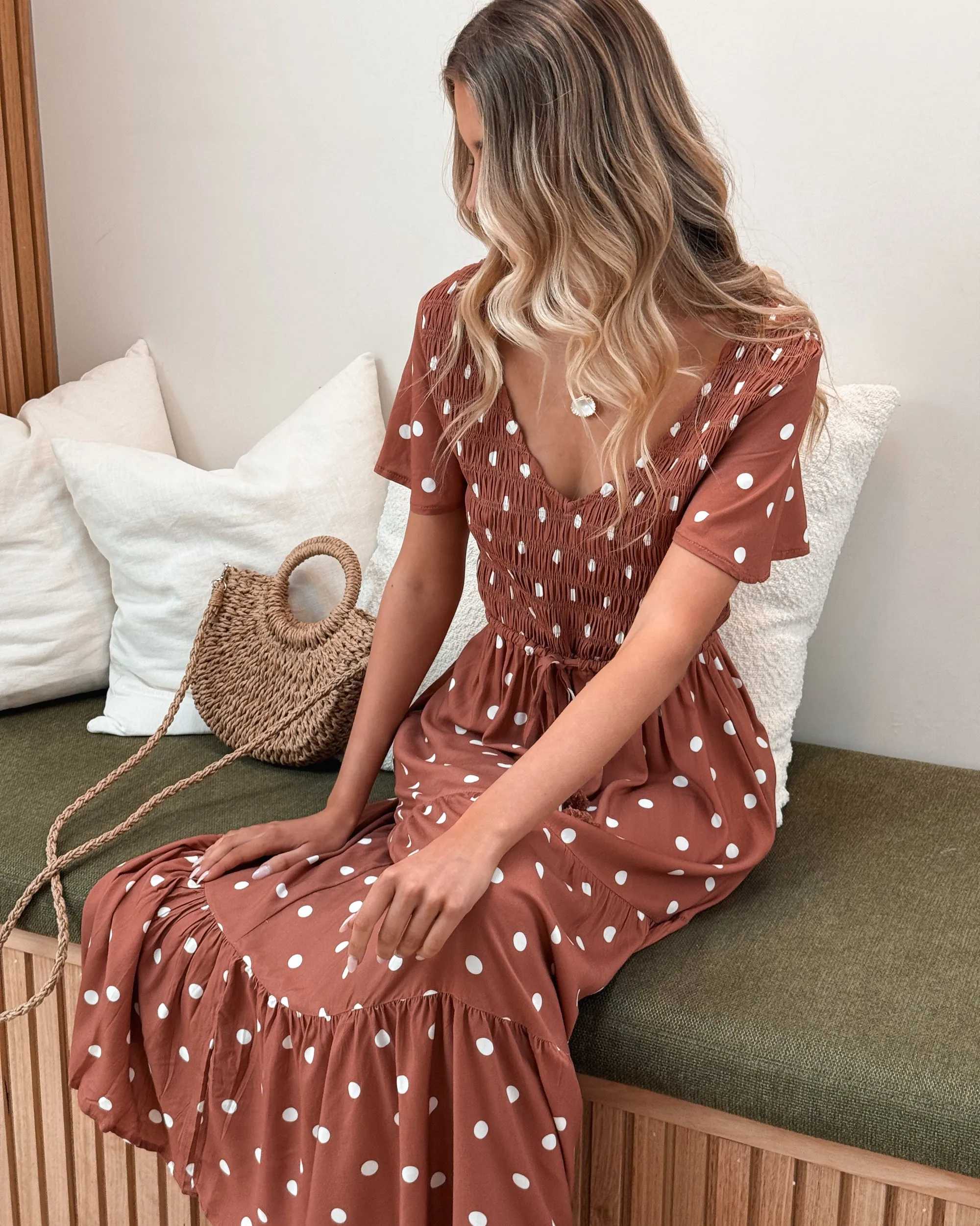 Pauletta Dress - Rust Spot sold by Esther & Co product image thumbnail 5