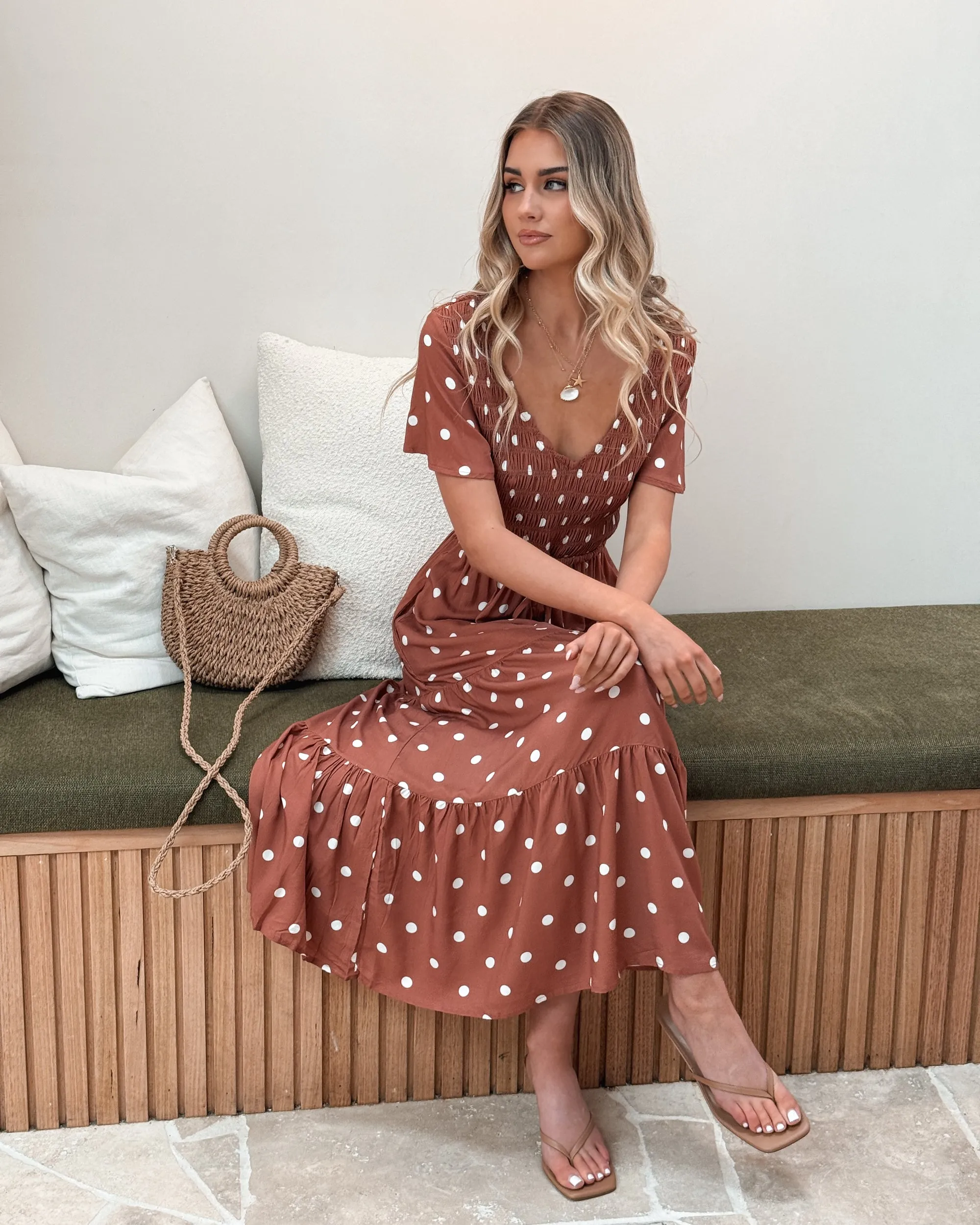 Pauletta Dress - Rust Spot sold by Esther & Co product image thumbnail 4