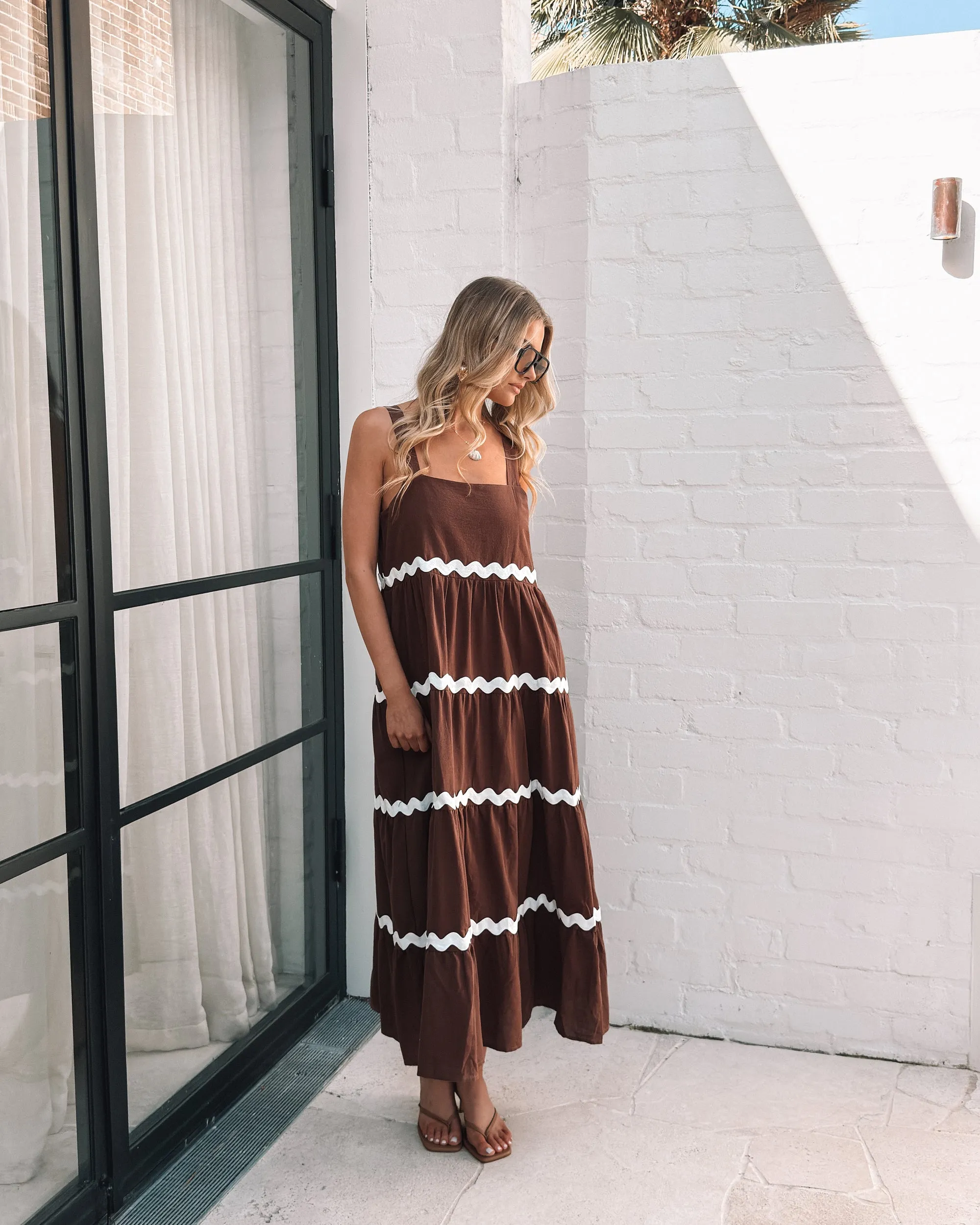 Taline Dress - Choc Multi sold by Esther & Co product image thumbnail 4