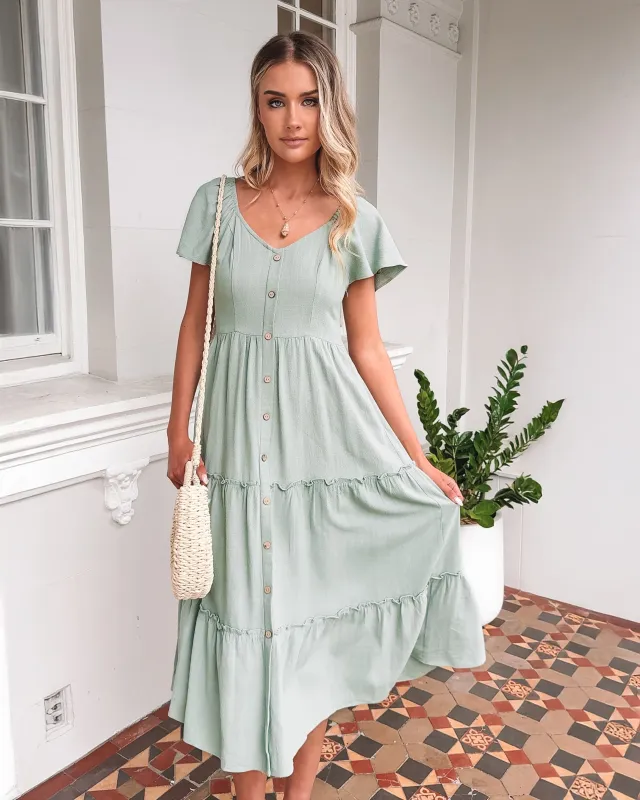 Celie Dress - Sage sold by Esther & Co