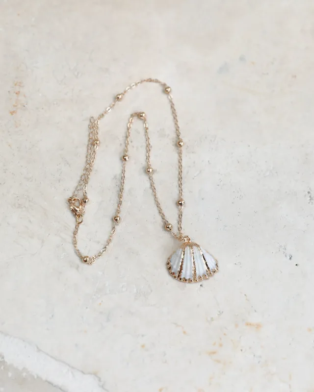 Beryle Shell Necklace - Gold Multi sold by Esther & Co