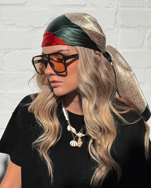 Varena Head Scarf - Cream Multi sold by Esther & Co