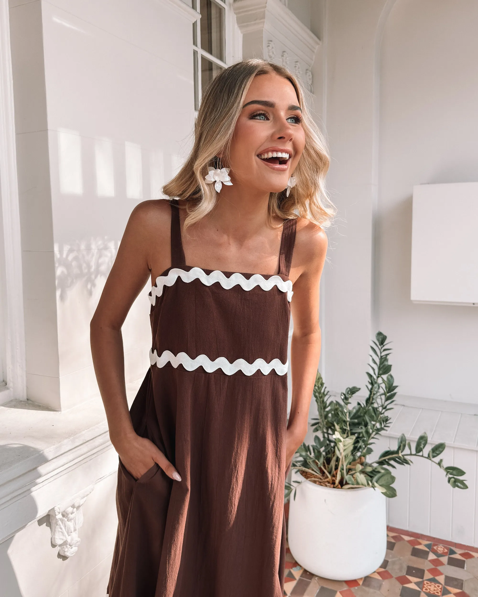 Felisia Flower Earrings - White sold by Esther & Co product image thumbnail 2