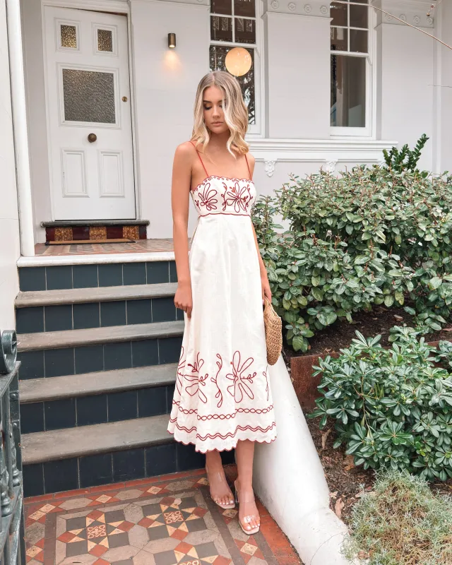 Marietta Dress - White Print sold by Esther & Co